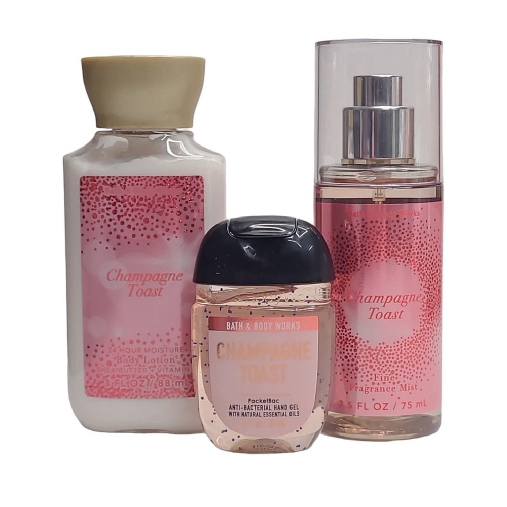 Bath & Body Works ~ Champagne Toast ~ 3pc Travel Size Gift Set - Picture 2 of 6